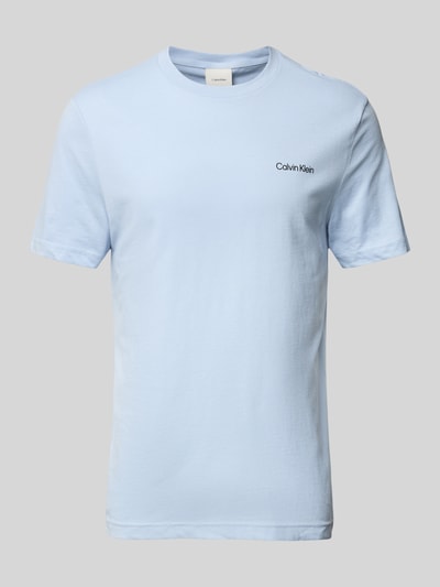 CK Calvin Klein T-Shirt mit Label-Print Hellblau 2