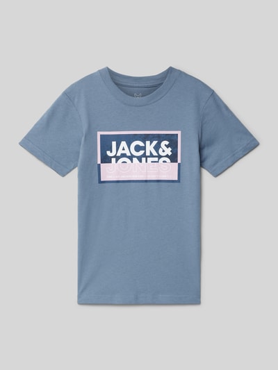 Jack & Jones Longsleeve mit Strukturmuster Modell 'CARLOTTA' Rauchblau 1