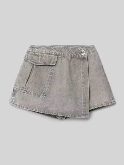 Garcia Shorts in Wickel-Optik Mittelgrau Melange 1