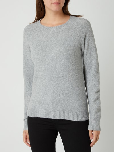 Vero Moda Pullover met raglanmouwen, model 'Doffy' Lichtgrijs gemêleerd - 4