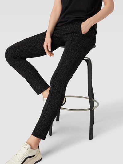 Christian Berg Woman Stoffen broek met all-over motief Zwart - 3