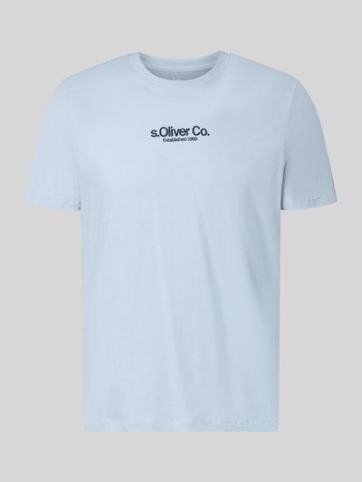 Produktfoto, Regular Fit T-Shirt aus reiner Baumwolle von s.Oliver RED LABEL, efekt: jednolity kolor, krój regular fit, nadruk z logo, okrągły dekolt, krótki rękaw, bawełna