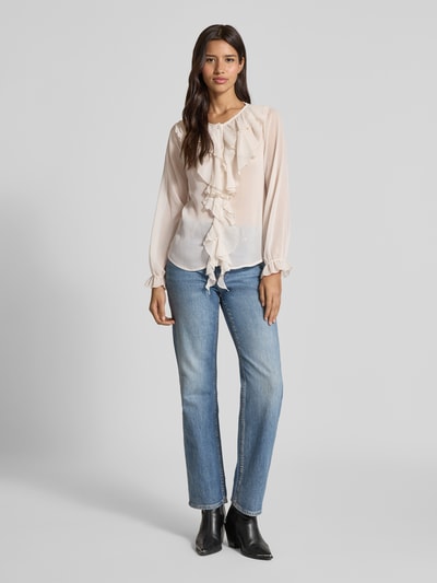 FREE/QUENT Regular Fit Bluse mit Rüschen Modell 'Ditte' Offwhite 1