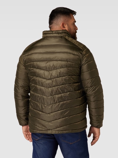 Jack & Jones Plus Kurtka pikowana PLUS SIZE z wpuszczanymi kieszeniami model ‘HERO’ Khaki 5