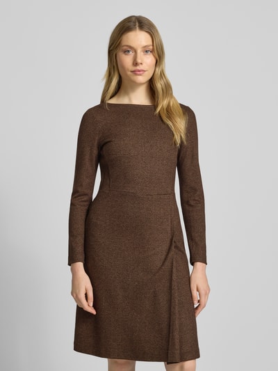 Weekend Max Mara Sukienka dżersejowa taliowana z mieszanki wiskozy model ‘BALOCCO’ Czekoladowy 4