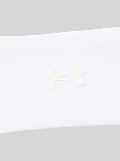 Productfoto, Slim Fit Bralette mit Spaghettiträgern van Under Armour, witte elastische materiaalmix, dames bralette met rugdecolleté