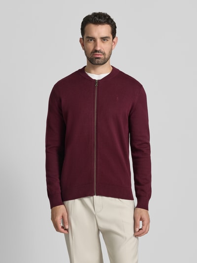 Armedangels Regular Fit Strickjacke aus reiner Bio-Baumwolle Modell 'AGAAMON' Bordeaux 4