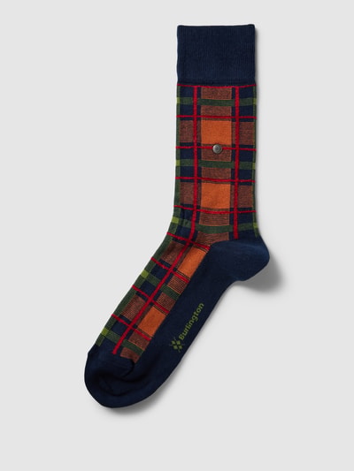 Burlington Socken mit Label-Stitching Marine 1