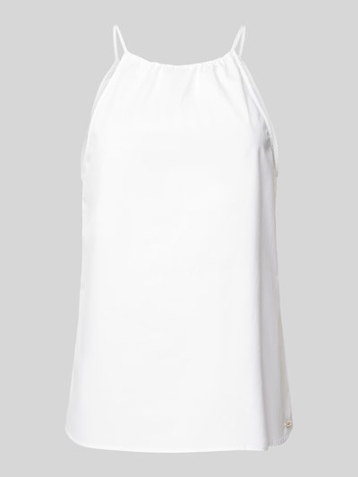 ARMANI EXCHANGE Top bluzkowy o kroju regular fit na cienkich ramiączkach Biały 2