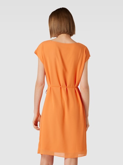 s.Oliver BLACK LABEL Knielange jurk met boothals Oranje - 5