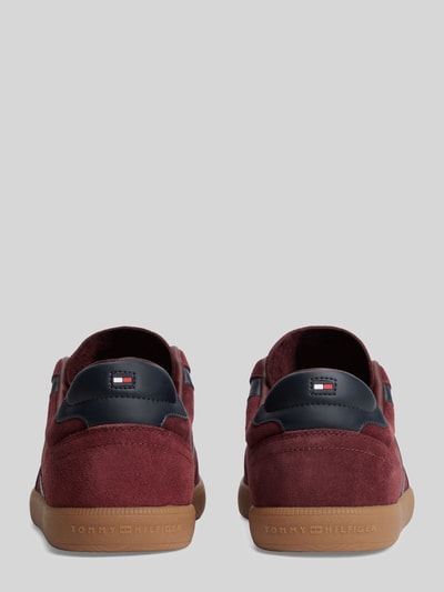Tommy Hilfiger Sneaker aus echtem Leder mit Logo-Schriftzug Bordeaux 5