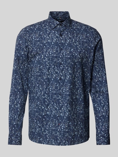 Cinque Slim fit vrijetijdsoverhemd met kentkraag, model 'STEVEN' Marineblauw - 2