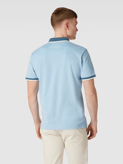 Tom Tailor Poloshirt mit Label-Stitching Hellblau 5