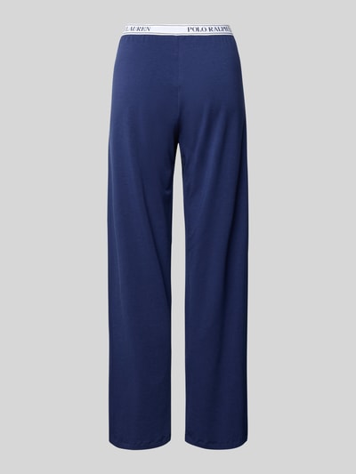 Polo Ralph Lauren Straight Leg Pyjama-Hose mit elastischem Label-Bund Dunkelblau 3