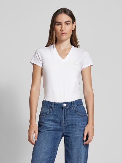 ARMANI EXCHANGE T-shirt met labelprint Offwhite - 4