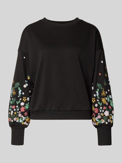 Produktfoto, Regular Fit Sweatshirt aus Baumwoll-Mix Modell 'BROOKE' von Only, Optik: Unifarben, Muster: floral, Crew Neck, Sweat