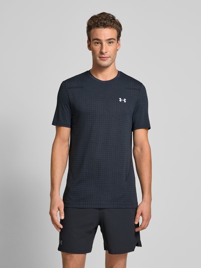 Under Armour T-Shirt mit Label-Print Modell 'Seamless' Black 4