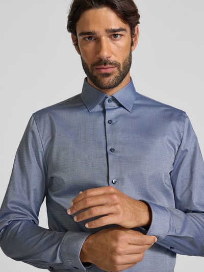 OLYMP No. Six Super slim fit zakelijk overhemd met kentkraag Marineblauw - 3