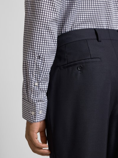 SEIDENSTICKER REGULAR FIT Regular fit zakelijk overhemd met kentkraag en borstzak Marineblauw - 3