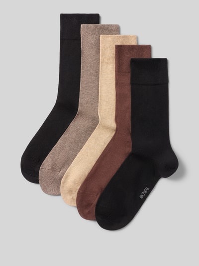 Produktfoto, Socken im 5er-Pack mit gerippten Bündchen von MCNEAL, mieszanka bawełny z dodatkiem streczu, prążkowane ściągacze, detal z logo