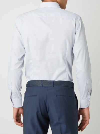 Eton Slim Fit Business-Hemd aus Twill Marine 5