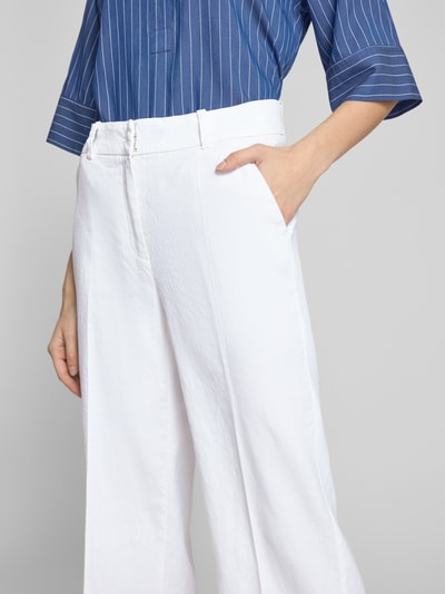 Cambio Leinenhose mit Bügelfalten Modell 'CALIFORNIA' Weiss 3