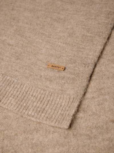Produktfoto, beigefarbener Schal mit Label-Patch Modell 'Witzia' von Barts, weiche Textur, Damen Schal von Barts