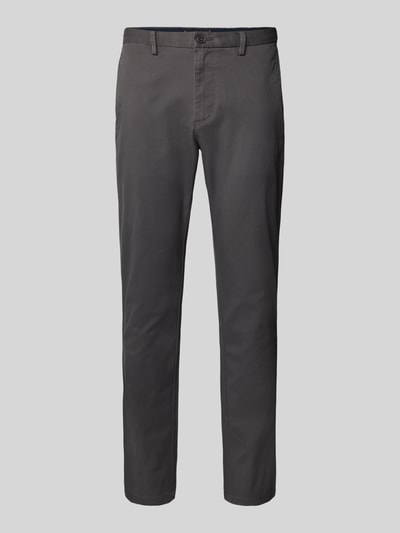Tommy Hilfiger Chinosy z detalem z logo model ‘CORE BLEECKER 1985’ Antracytowy 2