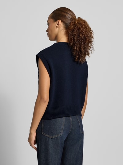 Weekend Max Mara Boxy Fit Pullunder aus reiner Schurwolle Modell 'SAVANA' Dunkelblau 5