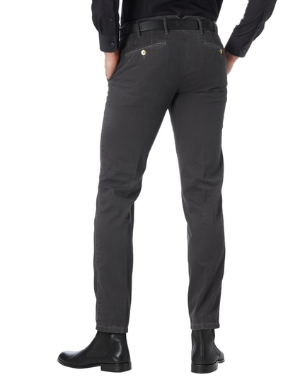 Mmx Slim Fit Chino mit feinem Allover-Muster Anthrazit 4