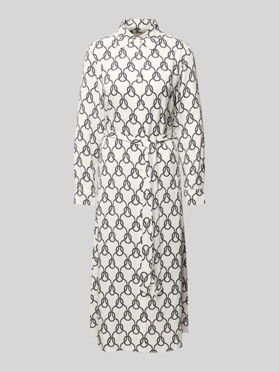 Gant Sukienka midi z wiązanym paskiem Złamany biały 2