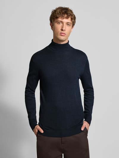 Blend Coltrui met labeldetail, model 'BAGGE' Marineblauw - 4