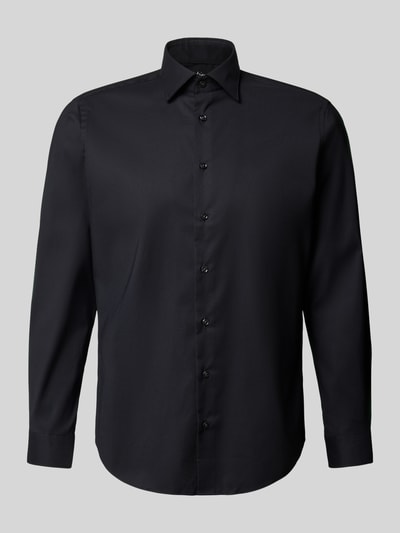 Christian Berg Men Regular Fit Business-Hemd mit Kentkragen Black 2