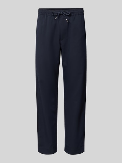 Produktfoto, Relaxed Fit Hose mit elastischem Bund Modell 'TOBY' von JACK & JONES in Dunkelblau, Material-Mix mit Viskose-Anteil, gerade Form