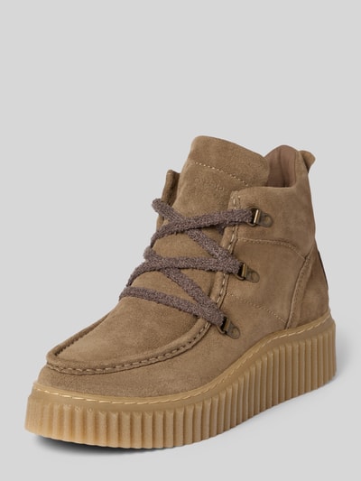 Marc O'Polo Schnürstiefel aus echtem Rindsleder Model 'BIANCA' Taupe 1