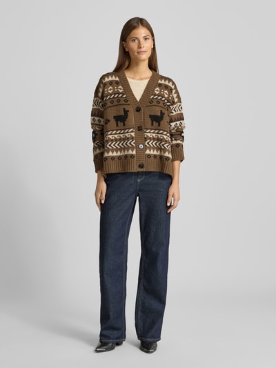 Weekend Max Mara Loose fit gebreid jack met alpacawol Camel - 1