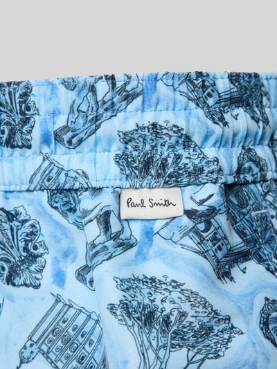 PAUL SMITH Badehose mit Gesäßtasche Modell 'CITY DAISY' Blau 2