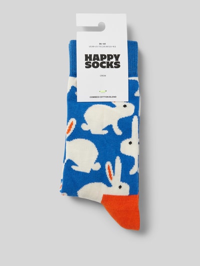 Happy Socks Socken mit Label-Details Modell 'Bunny' Blau 3