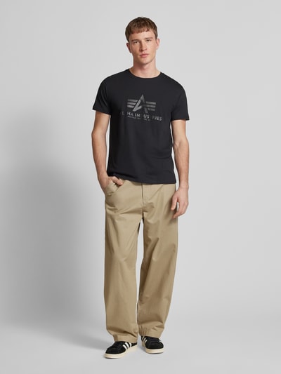 Alpha Industries T-shirt met labelprint Zwart - 1