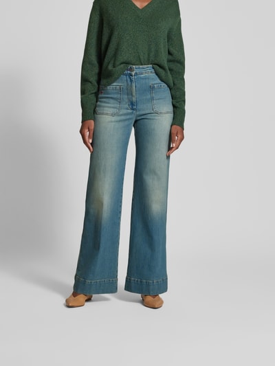 Victoria Beckham Loose Fit Jeans mit Label-Stitching Jeansblau 4