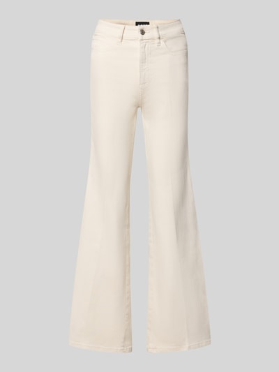 BOSS jeansy w kroju regular fit bootcut z mieszanka bawełny model 'ROSALYA 5.0' Złamany biały 2