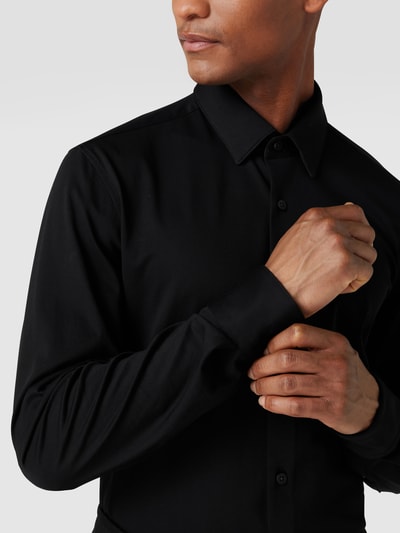 BOSS Slim Fit Businesshemd mit Stretch-Anteil Black 3