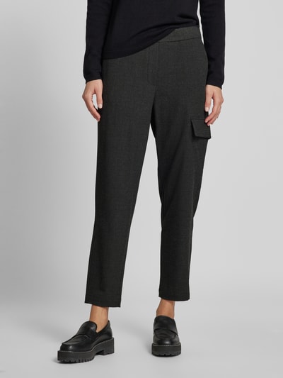 Marc O'Polo Relaxed Fit Cargo-Joggpants aus Viskose-Mix mit feinem Hahnentritt-Muster Black 4