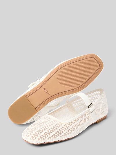 INUOVO Ballerinas in semitransparentem Design Weiss 4