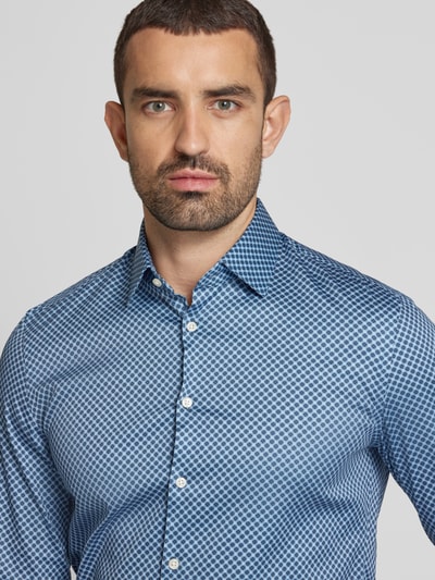 Jake*s Super Slim Fit Businesshemd aus Premiumqualität Blau 3