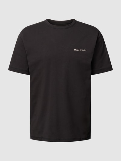 Marc O'Polo T-shirt z wyhaftowanym logo Czarny 2