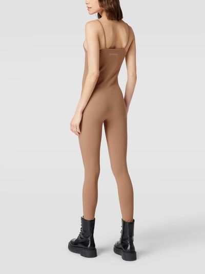 Review Jumpsuit met spaghettibandjes, model 'BODYSUIT' Taupe - 5