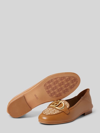 Liu Jo Penny-Loafer mit Label-Detail Modell 'EMEL' Cognac 4