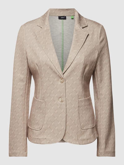 JOOP! Slim Fit Blazer mit Label-Muster Beige 2