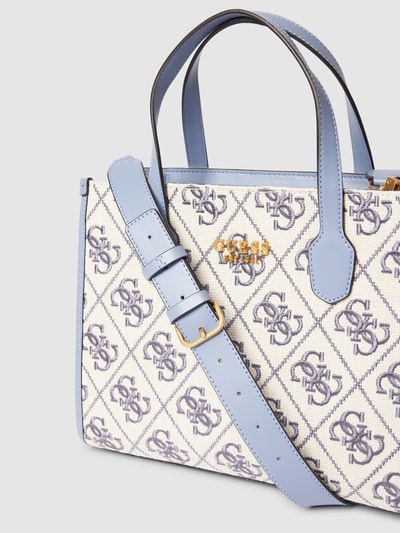 Guess Tote Bag mit Allover-Logo Modell 'SILVANA' Lila 3